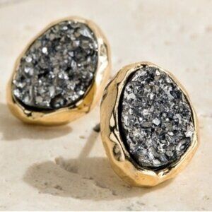 DRUZY POST EARRINGS-NEW